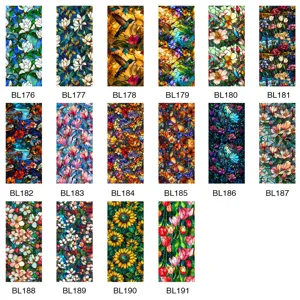 Stained Glass Window Film Floral Botanical Sun Protection Static Cling Window Sticker For Living Room Bathroom Home Decor