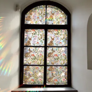 Colorful holographic window film rainbow suncatcher static sticker for home glass decor