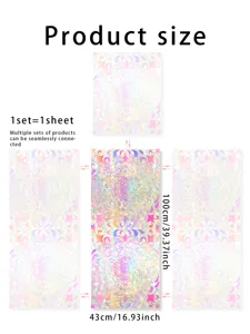 Holographic window film sun catcher rainbow prismatic static clinging glass sticker decor