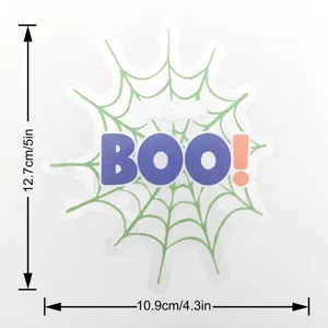 Halloween suncatcher aftokollito parathyrou arachni nychterida diakosmisi 12.7cm sticker