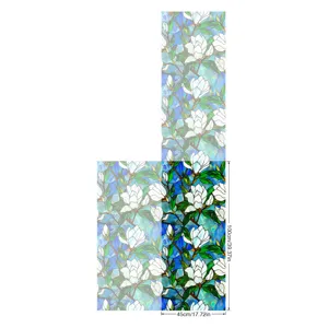 Stained glass window film floral privacy sticker decorative anti-UV home glass sticker