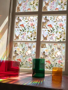 Colorful iridescent rainbow prism window film static glass sticker for home decoration