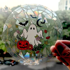Αποτυπωτής ήλιου ολογραφικός Από Halloween αυτοκόλλητο παράθυρο φάντασμα νυχτερίδα