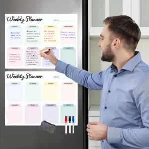 Magnetischer Wochenplaner Kalender für Kühlschrank mit Trockenlöschstiften und Radiergummi