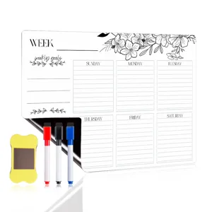Magnetischer Wochenplaner Whiteboard für Kühlschrank mit Markern und Tafelwischer