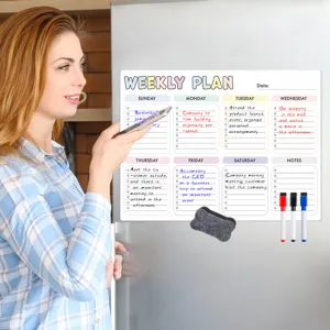 Magnetischer Wochenplaner Kühlschrank Whiteboard Aufkleber Notiztafel Terminplaner