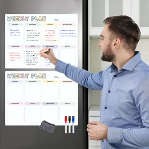 Magnetischer Wochenplaner Whiteboard Aufkleber für Kühlschrank, Notiztafel.