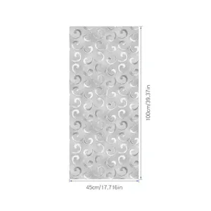 Statische raamfolie privacy matglas sticker decoratief wervelpatroon afmeting 45x100cm.