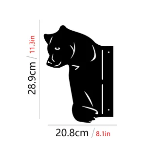 Metal black panther garden stake silhouette outdoor yard art decor 28.9x20.8cm size.