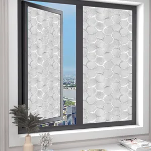 Decoratieve raamfolie statische hechting matglas sticker verwijderbare privacyfolie