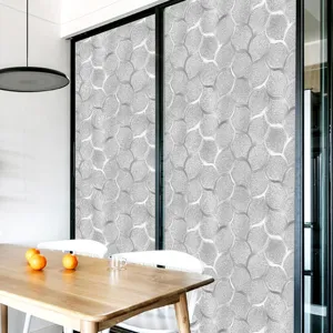 Gedetailleerd overzicht van de matglasfolie, statisch klevend ontwerp voor privacy en decoratie.