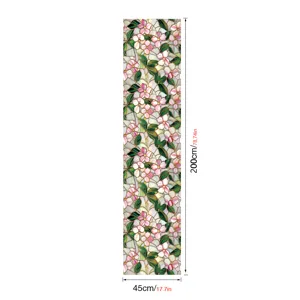 Stained glass window film decorative floral static cling privacy film roll 45x200cm
