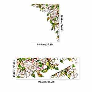 Window film size chart details showing finished layout and received packaging dimensions clearly.