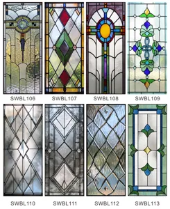 Stained glass window film static cling decorative privacy glass sticker art decor 8 styles