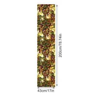 Film pour vitre en verre teinté style Tiffany, motif de vigne et raisin, format 200x43cm.