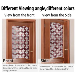Geometrische raamfolie glas-in-lood statische klem privacy sticker voor huisdecoratie