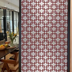 Geometrische Raamfolie Statische Glassticker Privacy Zonbescherming Huisdecoratie
