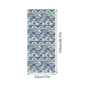 3D Stained Glass Window Film Decorative Static Cling Privacy Window Sticker 43x100cm