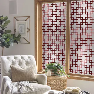Film pour vitre motif géométrique occultant adhésif électrostatique verre déco fin