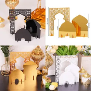 Acrylic Middle Eastern Culture Architecture Ramadan Eid Mubarak Desktop Display Stand Ornament Home Decor