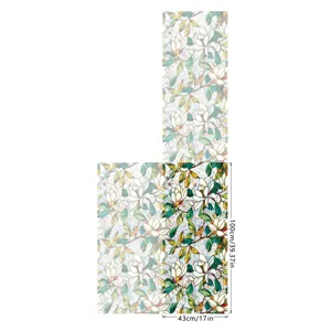 Static window film decorative glass sticker floral magnolia design privacy 100x43cm
