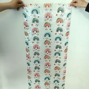 Rainbow window film static cling glass sticker decorative translucent film for home and office
