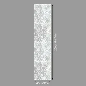 Lace pattern static window glass sticker film, home decor privacy film size 200x43cm details