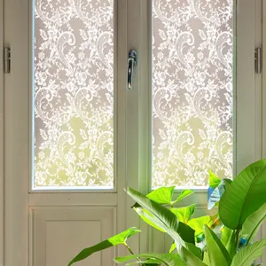 Lace window film static window sticker decorative glass film for home window privacy detailed view