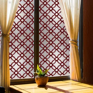 Statische raamfolie vensterfolie geometrisch patroon privacy raamdecoratie glasfolie