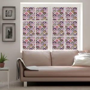 PVC retro mandala raamfolie statisch hechtend zonder lijm privacy glassticker voor thuis