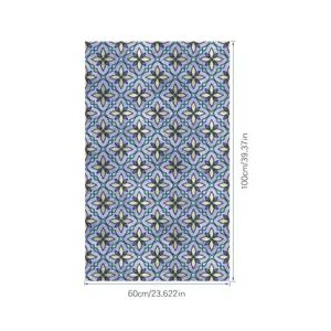 Retro bloemen matglazen raamfolie detail, statische decoratieve privacy sticker.