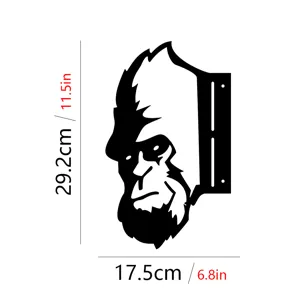 Bigfoot Sasquatch metal yard art silhouette outdoor garden decoration measure 29.2x17.5cm