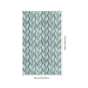 PVC statische raamfolie retro goud bloemen mat glas sticker voor thuis decor 60x100cm