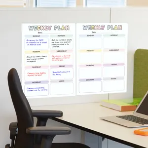Magnetischer Wochenplaner Whiteboard zum Beschreiben fuer Buro und Zuhause 2 Stueck