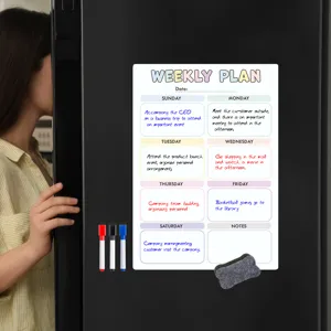 Magnetischer Wochenplaner Whiteboard für Kühlschrank mit Stiftern und Radiergummi, ideal.