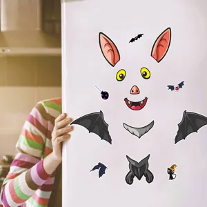 Halloween Pipistrello Magnetico Adesivo per Frigorifero Impermeabile Cartone Animato Frigo Decalcomania Garage Porta Parete Decorazione Festival Forniture per Feste