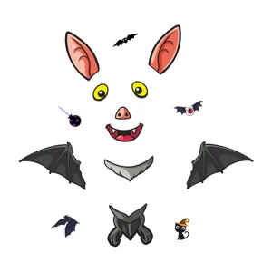 Set adesivi magnetici pipistrello di Halloween, decorazione impermeabile per feste.