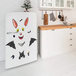 Adesivi magnetici per frigorifero di Halloween, pipistrello impermeabile cucina.