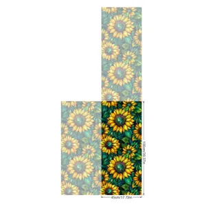 Sunflower stained glass window film static cling privacy frosted sticker for home decor 45x100cm