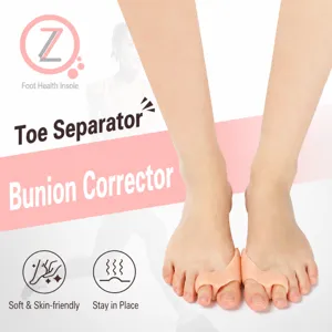 Silicone toe separator for hallux valgus correction, double hole bunion spacer for daily wear.