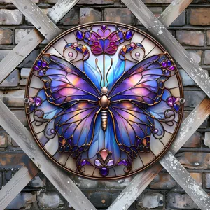 Hermosa decoración de pared de metal de mariposa para jardín interior y exterior.