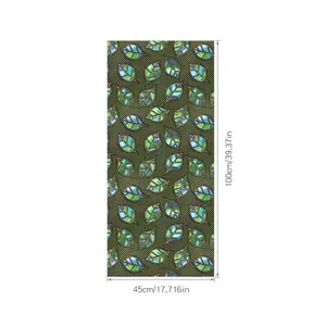Decoratieve statische raamfolie met bladeren patroon, mat glassticker voor thuis.