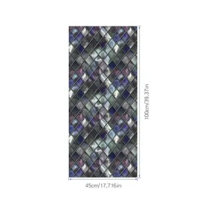 PVC gebrandschilderde raamfolie, statische geometrische ruit privacy folie voor thuis.