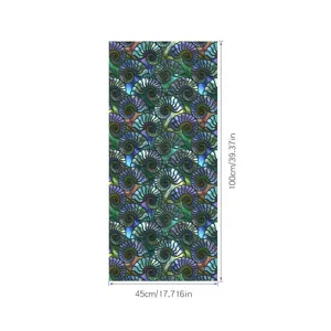Kleurrijke ammoniet statische raamfolie van PVC, lijmloze verwijderbare glassticker 45x100cm