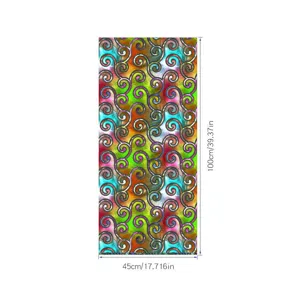 Decoratieve raamfolie statische hechting privacy kleurrijk retro patroon 45x100cm