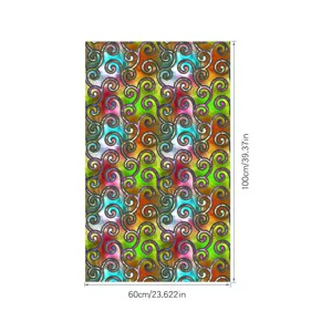 Kleurrijke retro statische raamfolie PVC mat glas sticker verwijderbare privacyfolie