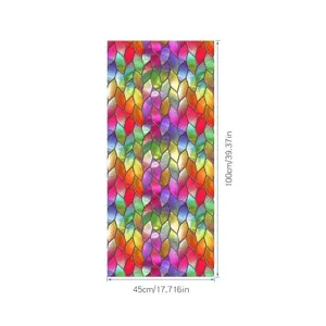 Kleurrijke retro gebrandschilderd glas raamfolie PVC statische mat glas sticker decor