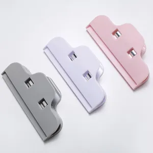 Plastic food sealing clips set of three colors for kitchen snack bag storage fresh keeper