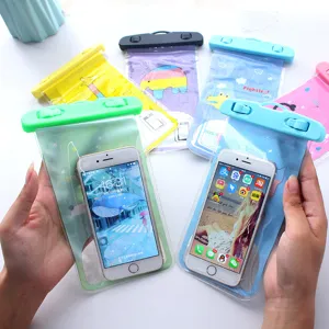 Universal waterproof phone pouch PVC transparent dry bag case for beach swimming outdoor sports