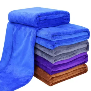 Thick microfiber car washing towel, highly absorbent extra large cleaning cloth for auto detailing.
